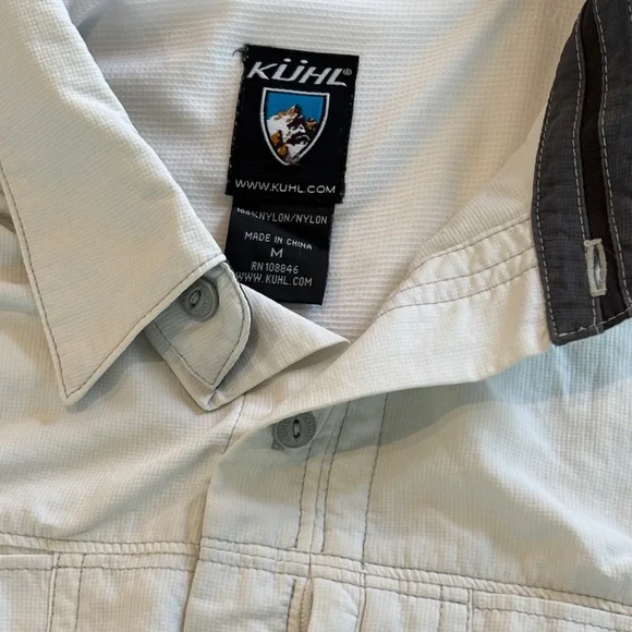 Kuhl Men's Nylon lightweight long sleeves breathable Hiking Fishing Shirt Medium - Picture 2 of 5